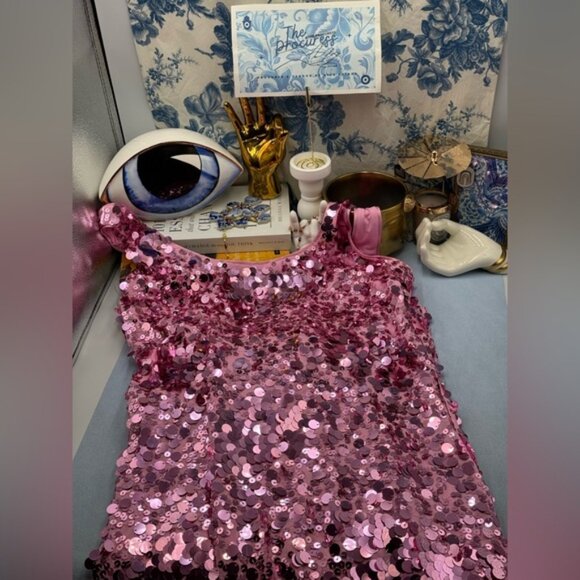 🆕 SIMKHAI 🧿 NWOT Bex Sequined Embellished Maxi Dress, Sorbet Pink - Sz US 12 - Picture 14 of 16